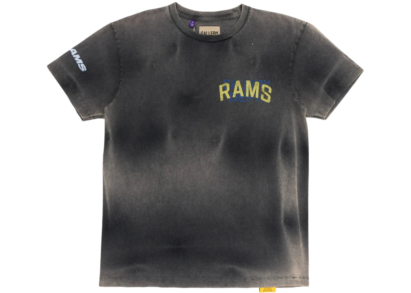 T-shirt noir délavé au soleil LA Rams, collection Gallery Dept.