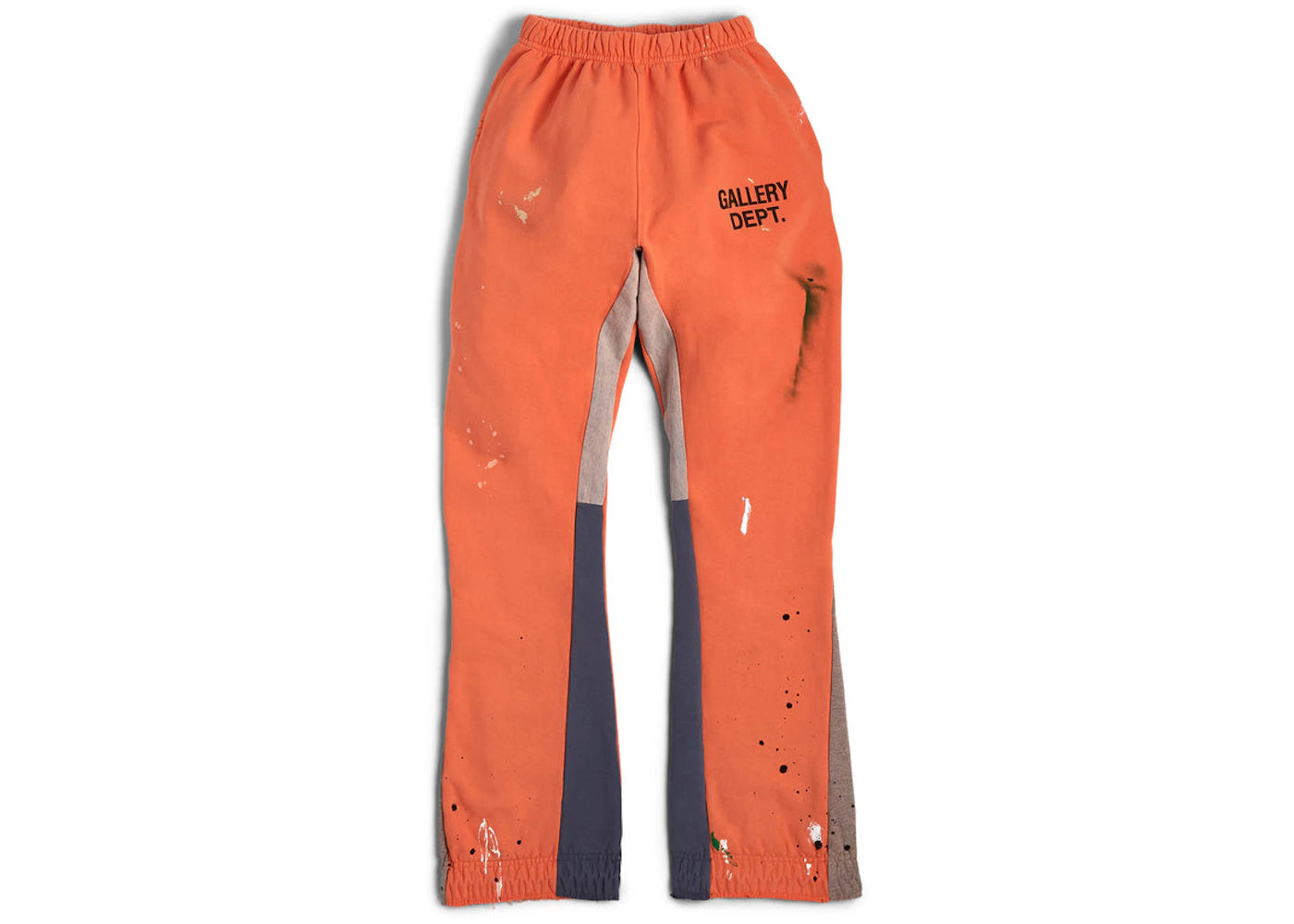 Gallery Dept. Painted Flare Sweat Pants-Orange