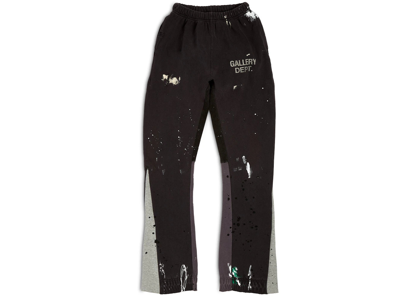 Gallery Dept. Painted Flare Sweat Pants-Washed Black