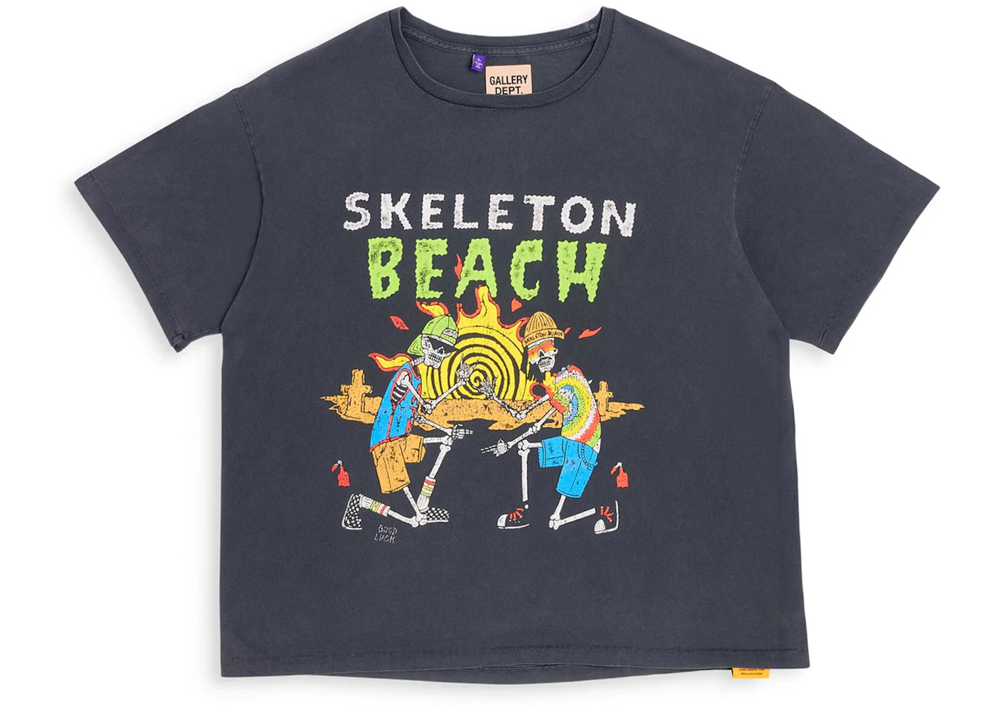 Gallery Dept. Skeleton Beach T-shirt-Vintage Black