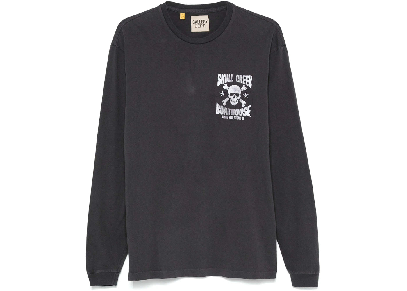 Gallery Dept. Skull Creek LS T-shirt-Vintage Black
