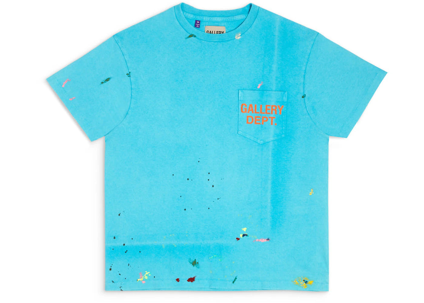 Gallery Dept. Vintage Logo Painted Tee-Turquoise
