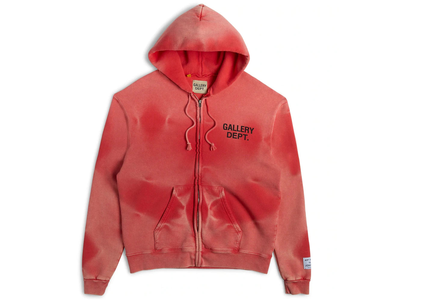 Gallery Dept. Zip Up Hoodie-Sun Faded Red
