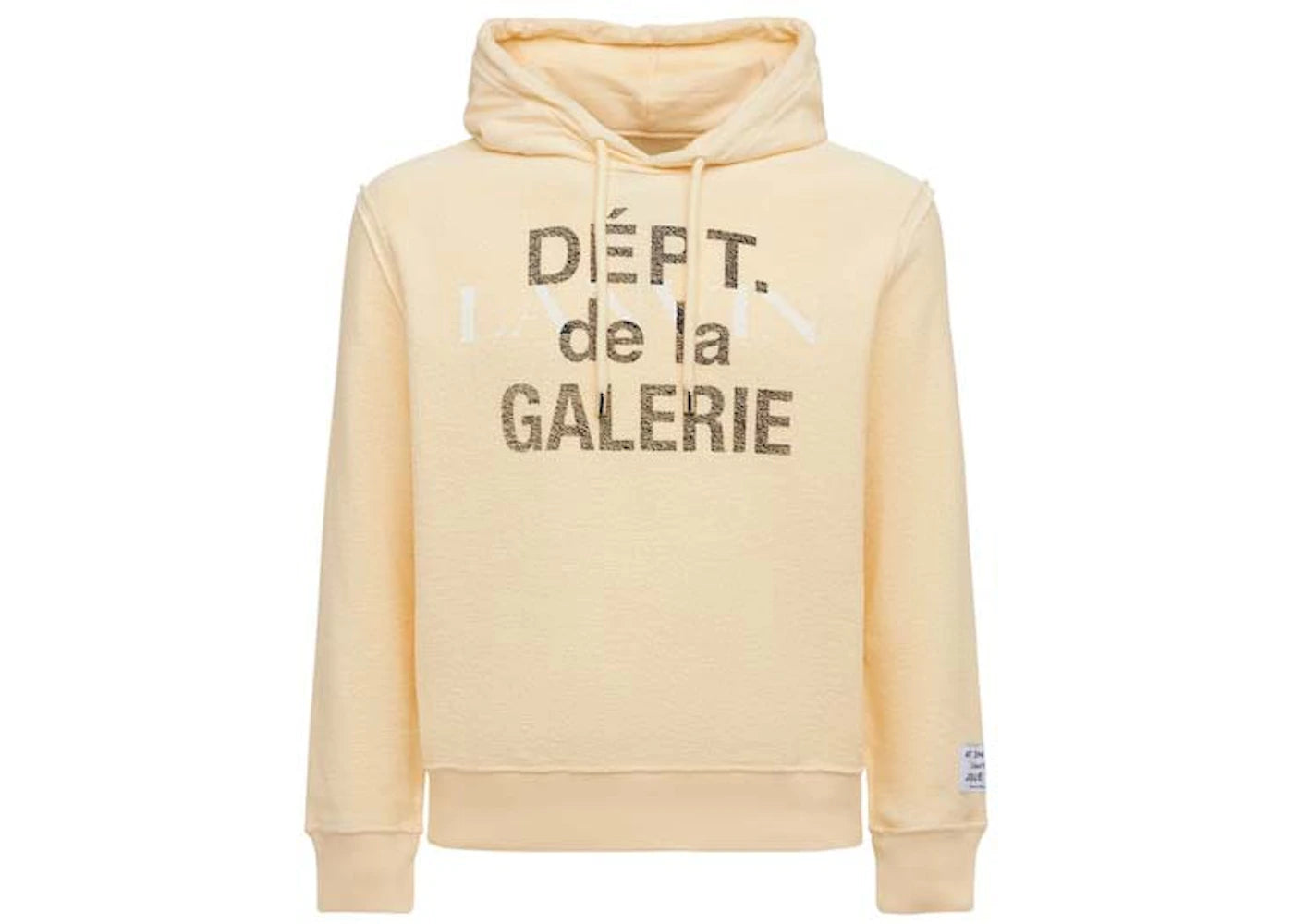 Gallery Dept. x Lanvin Logo Washed Cotton Relaxed Hoodie-Beige