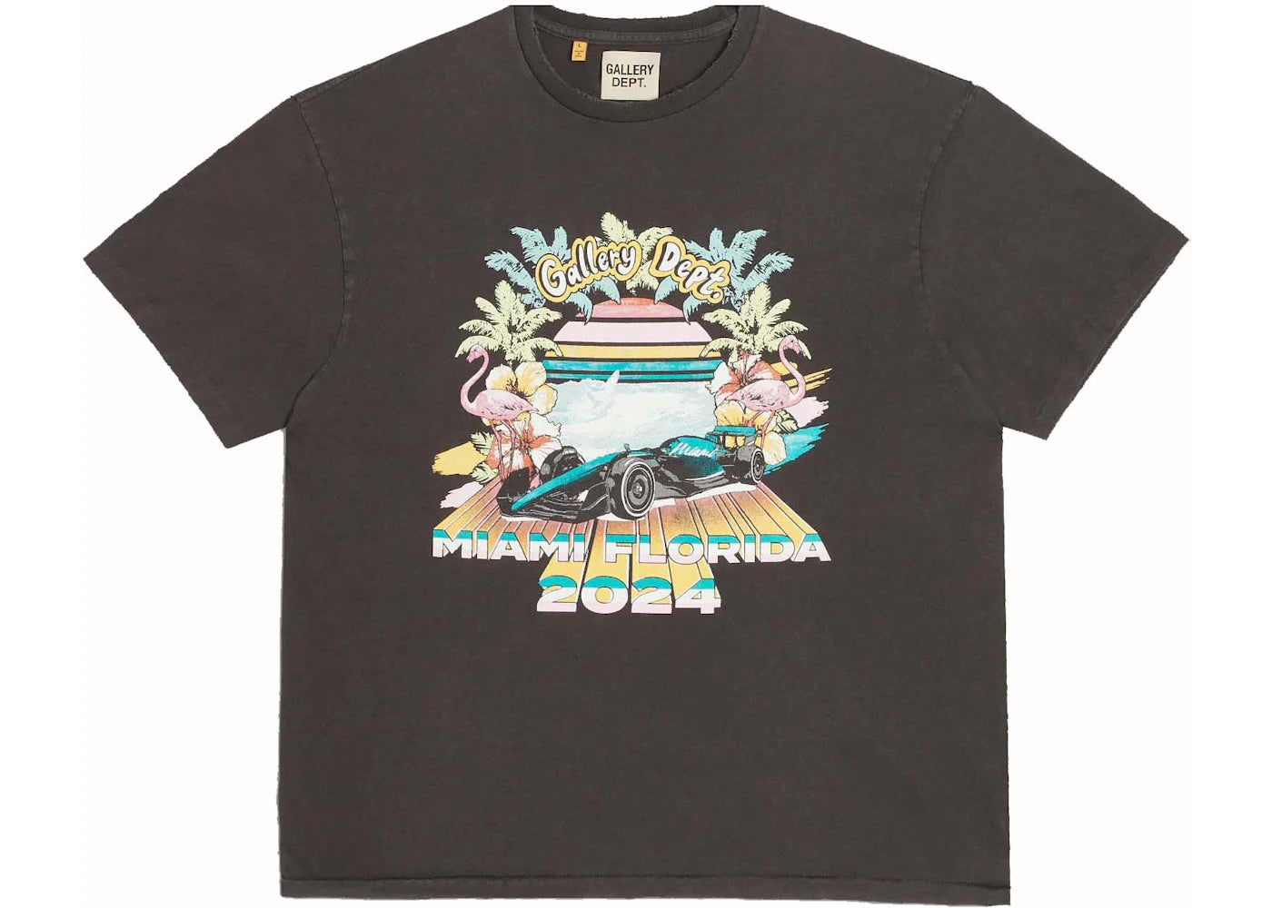 T-shirt vintage noir de la vente aux enchères Gallery Dept. x Miami International Autodrone « Grand Prix de Miami »