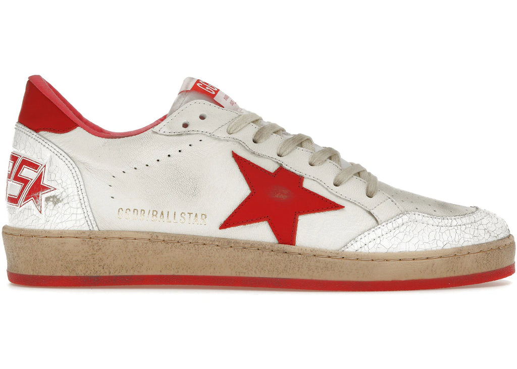 Golden Goose Ball-Star Low White Red