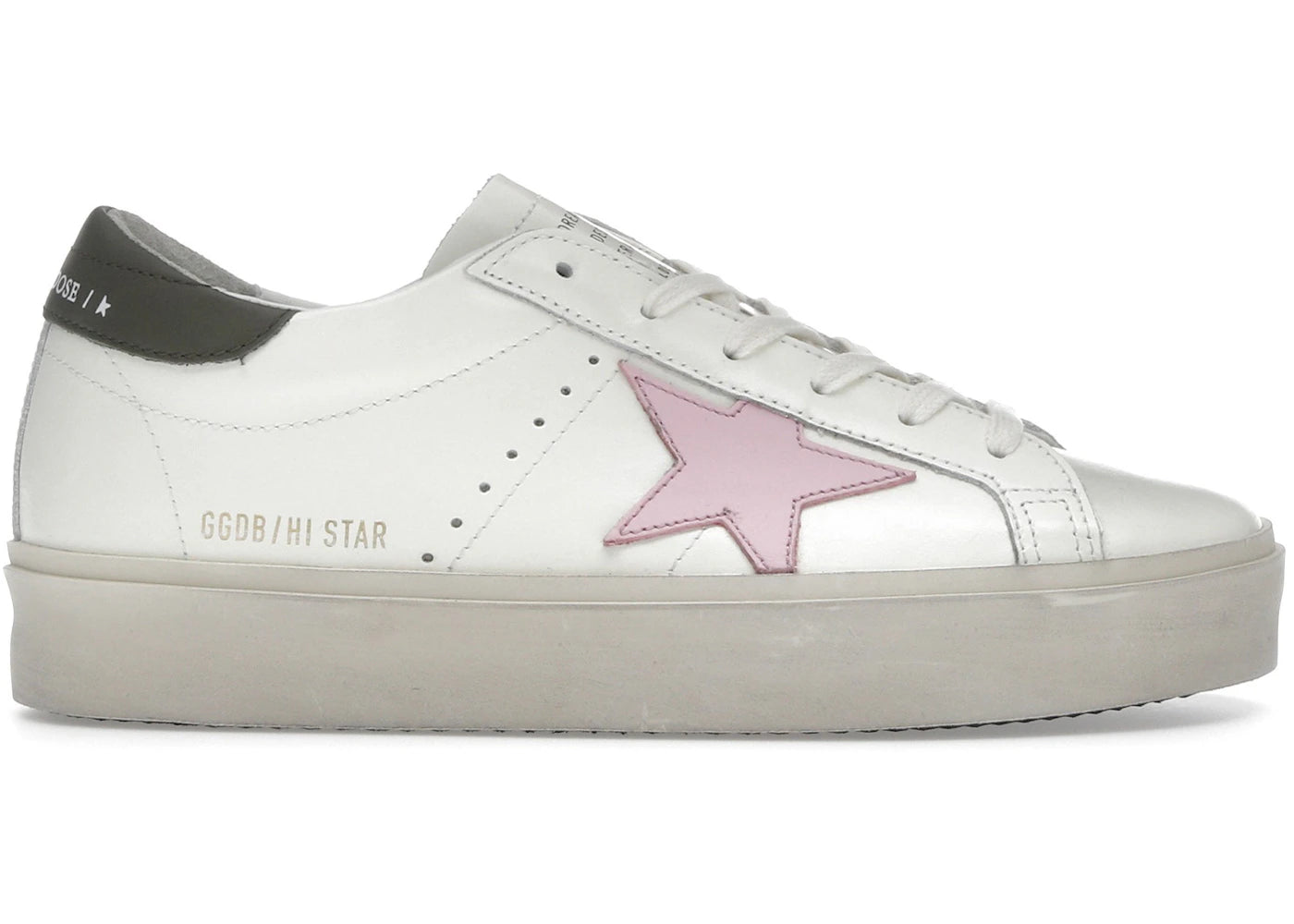 Golden Goose Hi Star White Pink Silver