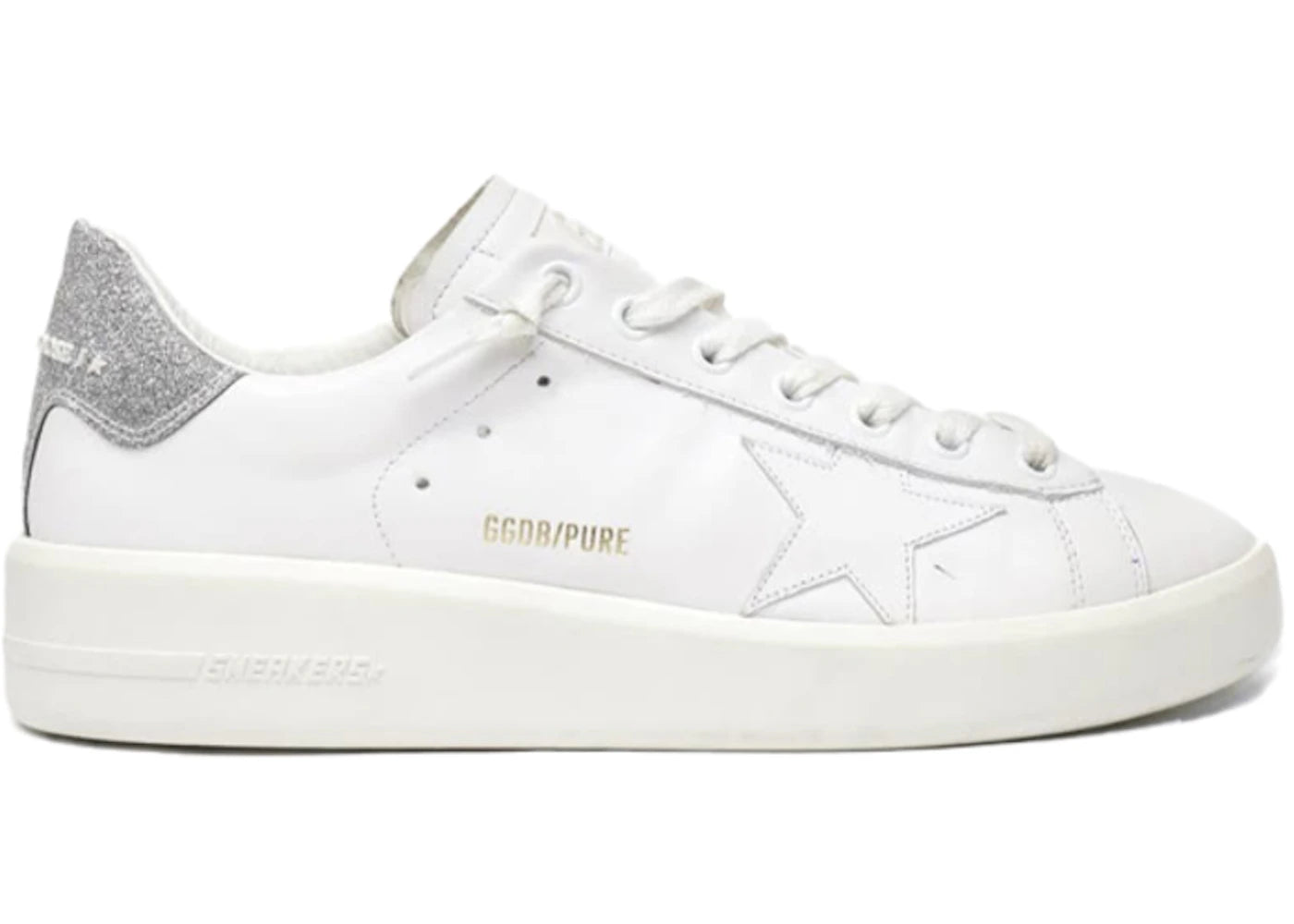 Golden Goose Pure Star Glitter White Silver
