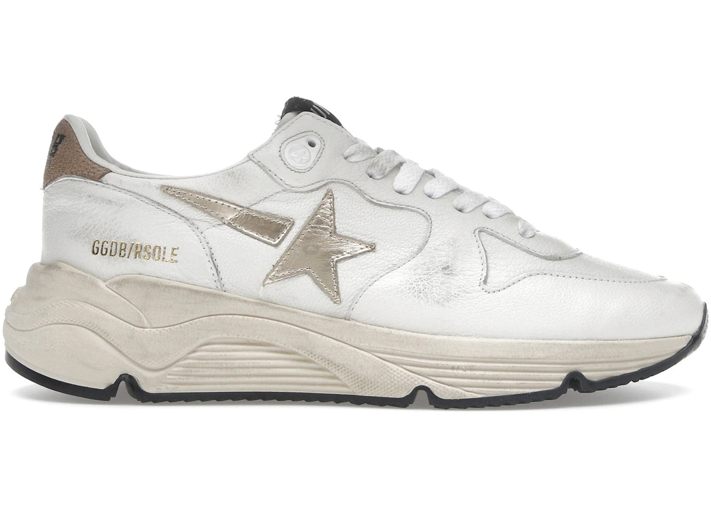 Golden Goose Running Sole White Gold