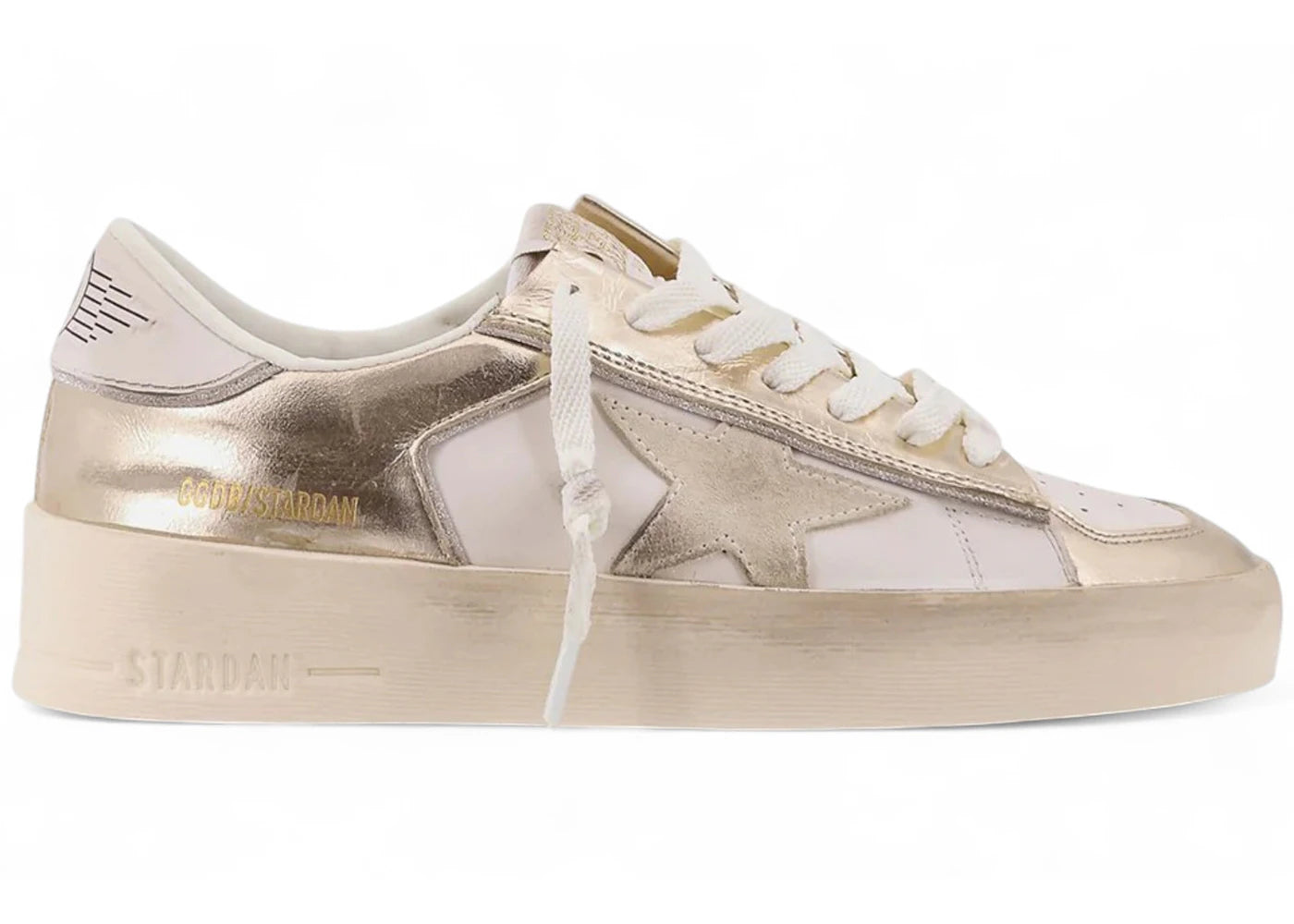 Golden Goose Stardan White Metallic Gold