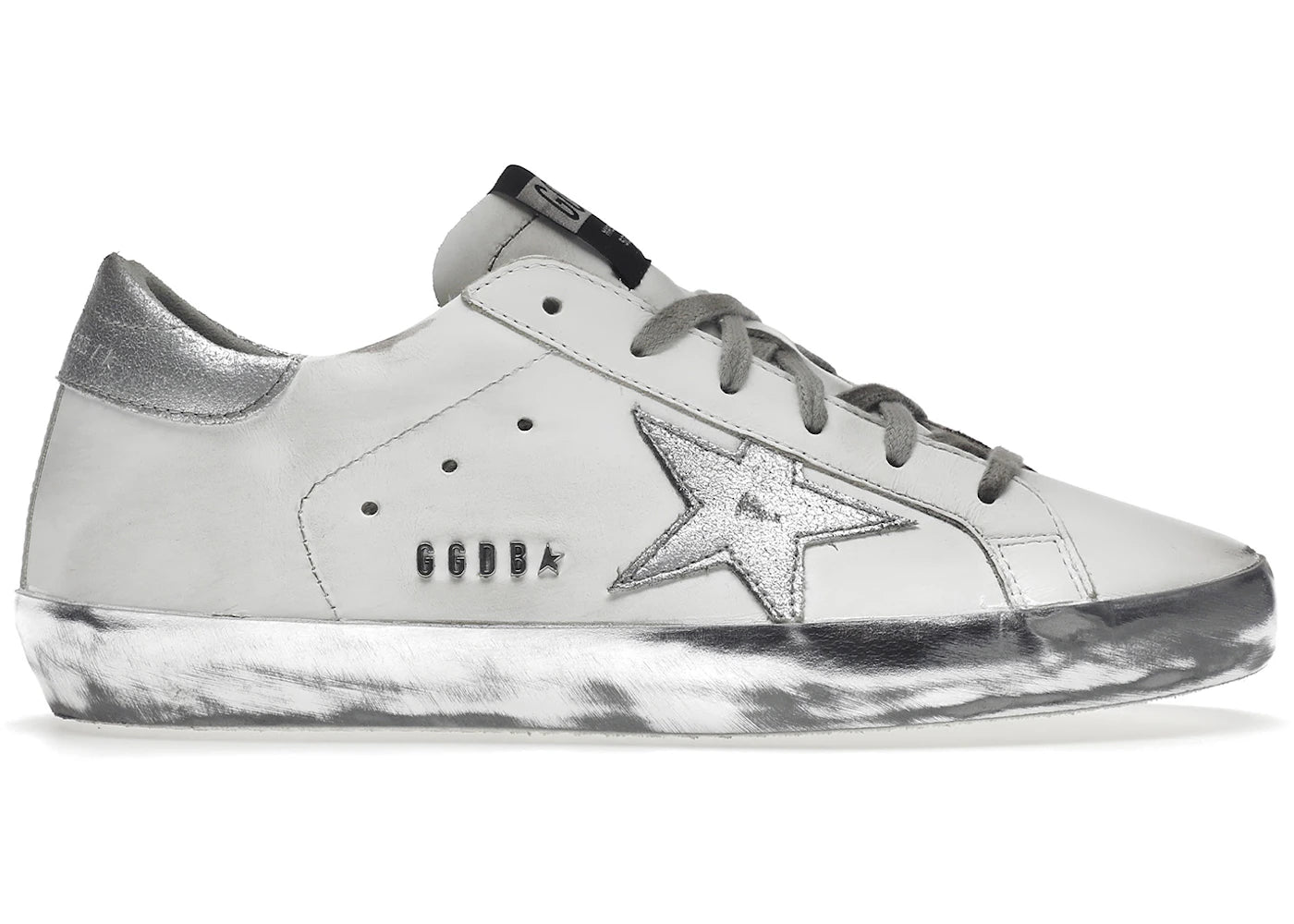 Golden Goose Super-Star White Silver Sparkle