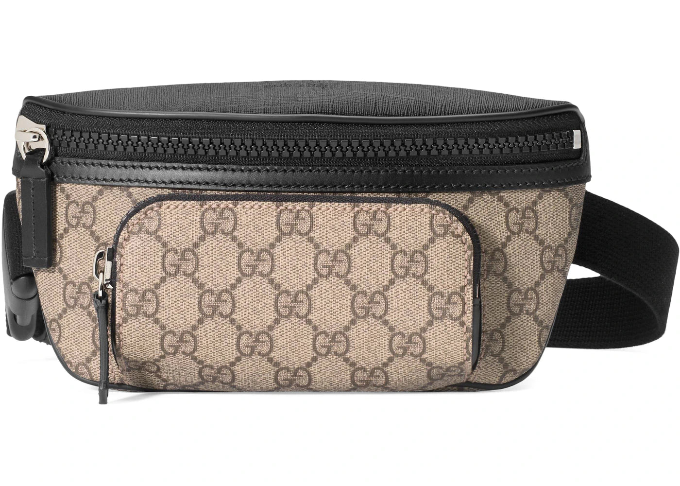 Gucci Front Pocket Belt Bag GG Supreme Small Black/Beige - main view