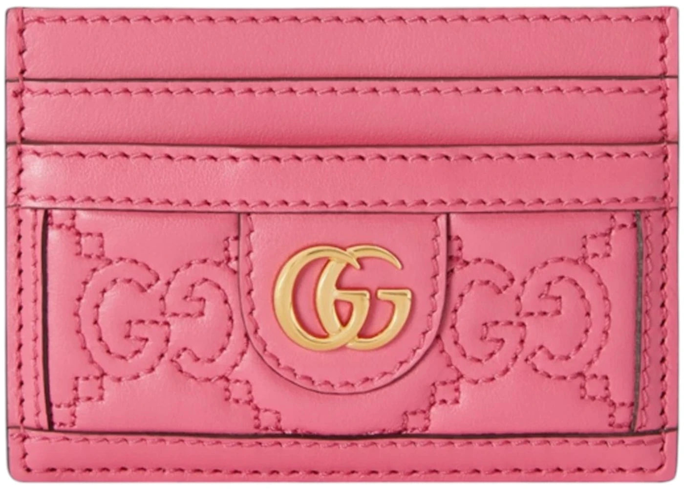 Gucci GG Matelasse Card Case Pink