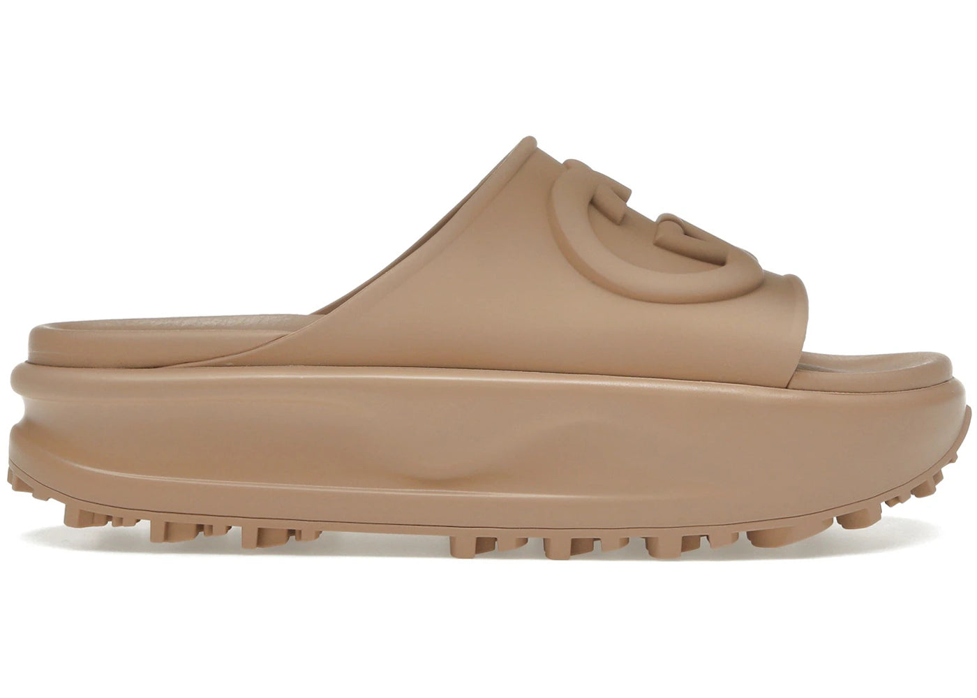 Gucci GG Oversize Slide Sandal-Interlocking G Light Brown (Women's)