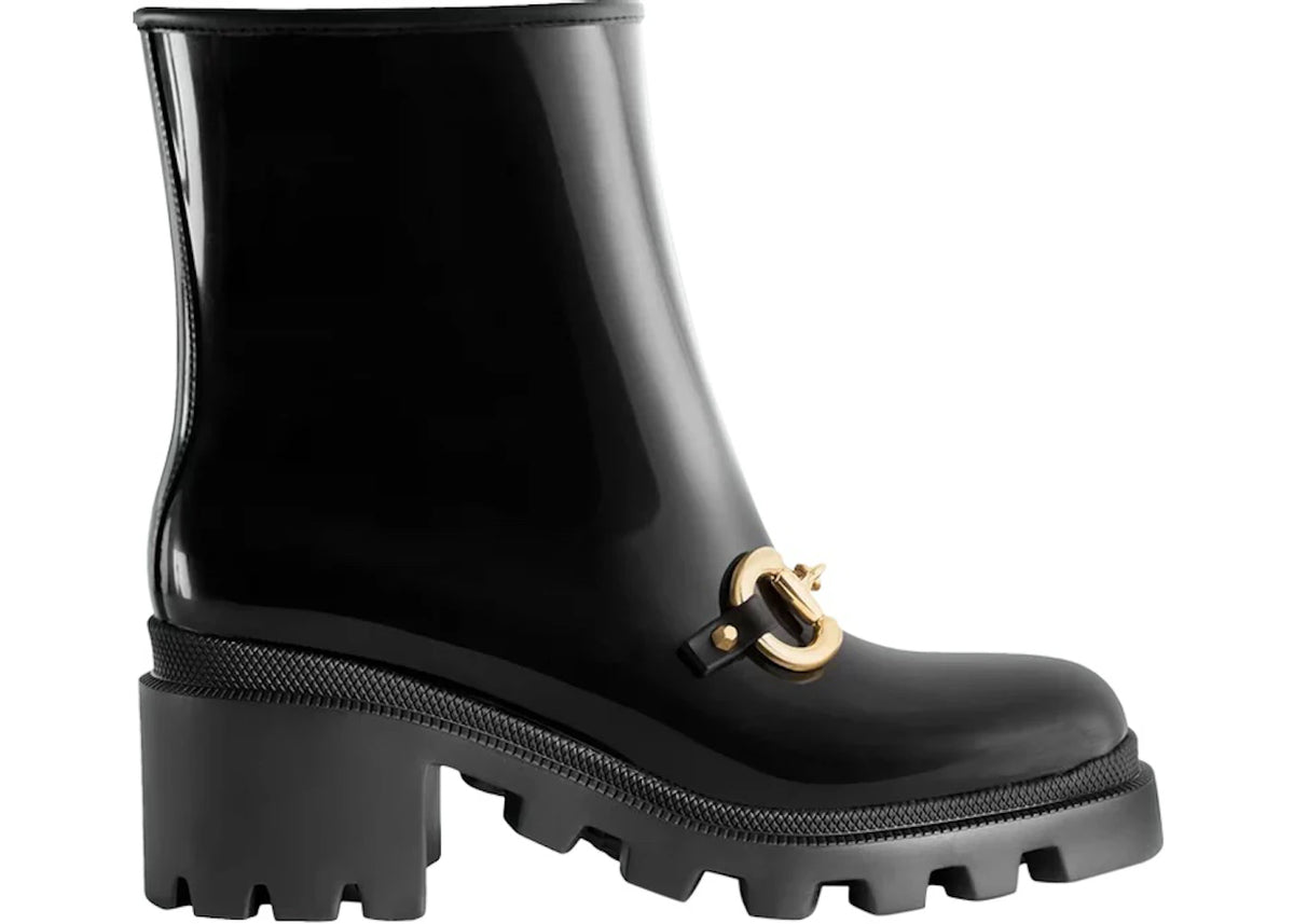 Gucci Horsebit Rain Boots Black - main view