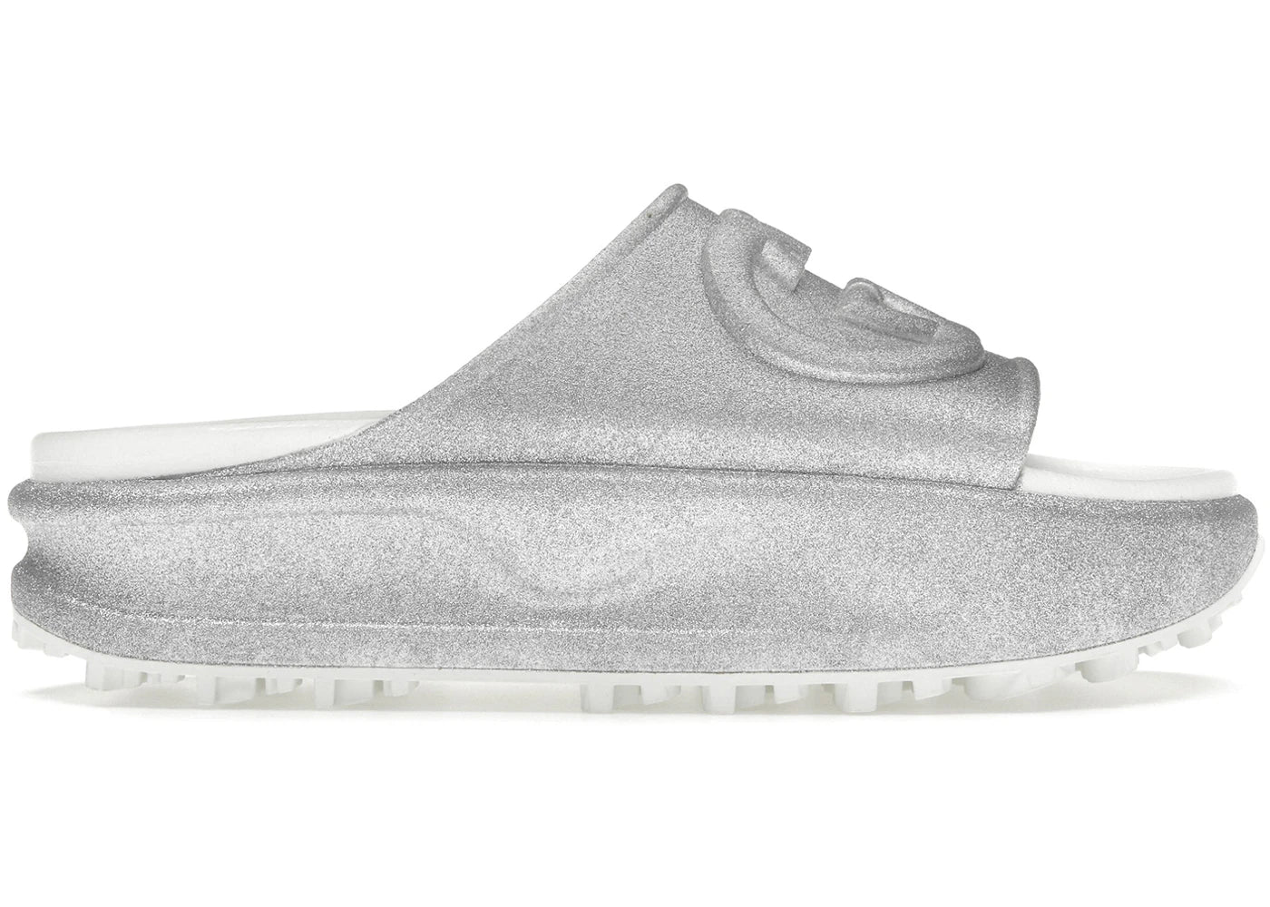 Gucci Interlocking G Slide-Metalic Silver (Women's)