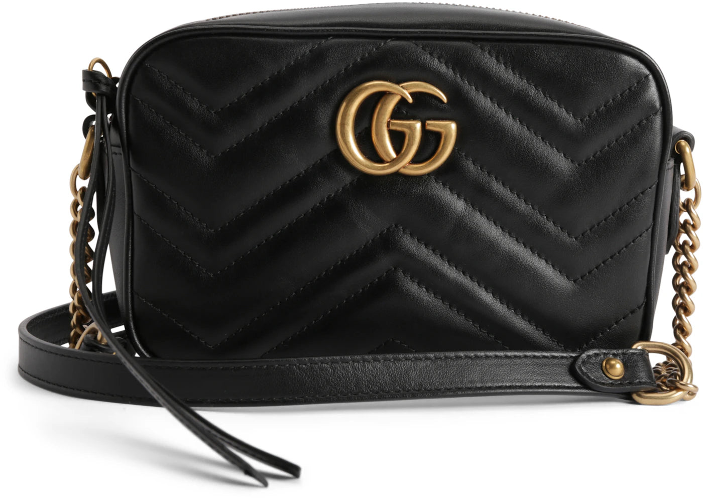 Gucci GG Marmont Camera Bag Matelasse Mini Black - main view