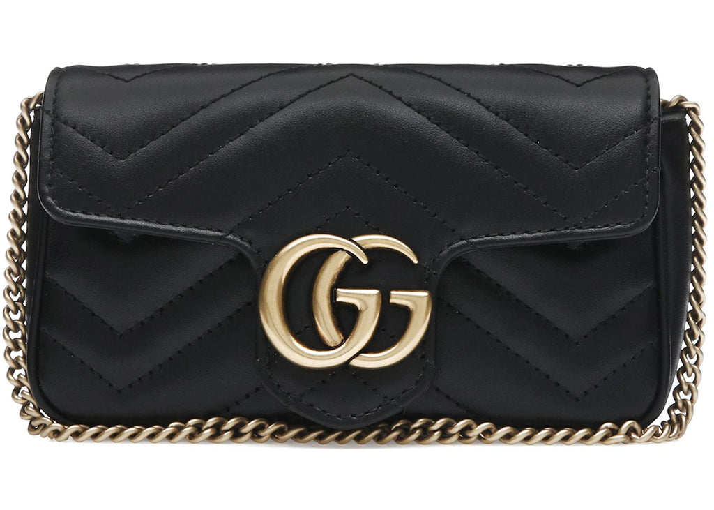 Gucci GG Marmont Matelasse Super Mini Bag Black - main view