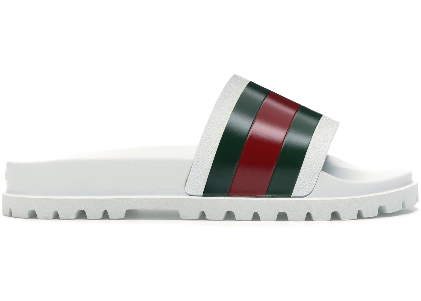Gucci Web Slide Sandal-White