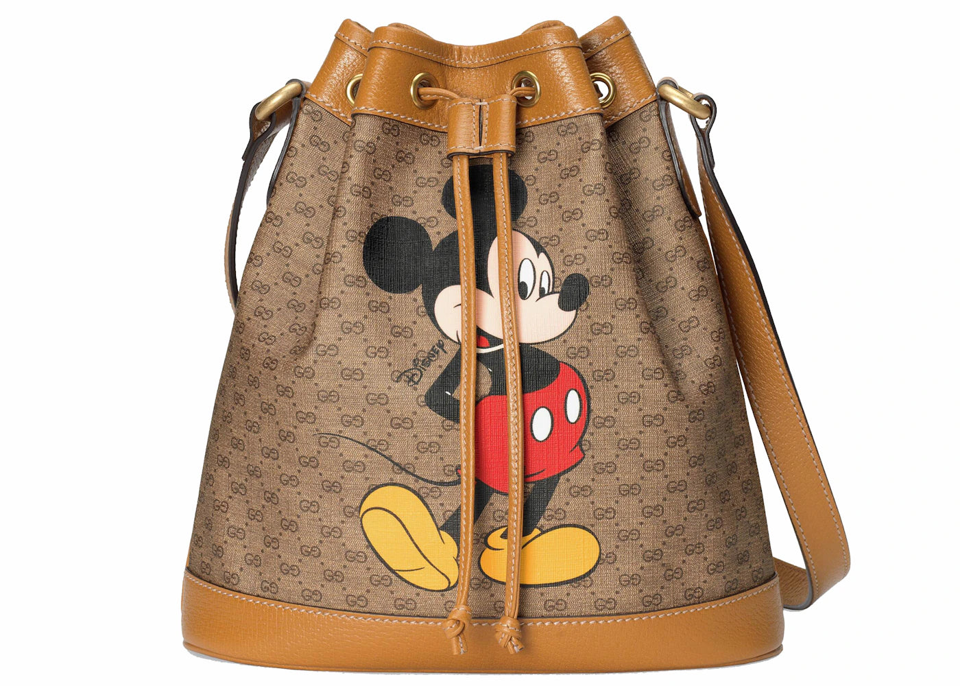 Gucci x Disney Bucket Bag Mini GG Supreme Mickey Mouse Small Beige - main view