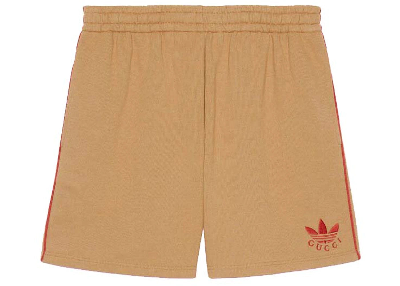 Gucci x adidas Cotton Jersey Shorts Dark Beige