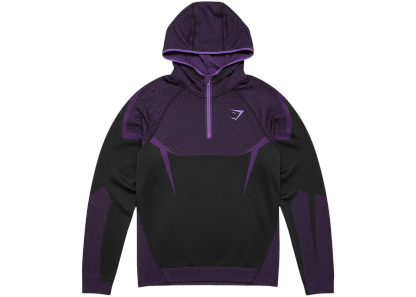 Gymshark Onyx 5.0 Seamless Hoodie Black/Athletic Purple