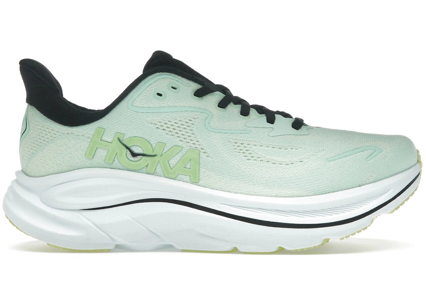 Hoka One One Clifton 10-Mint Fluorite Luna Moth