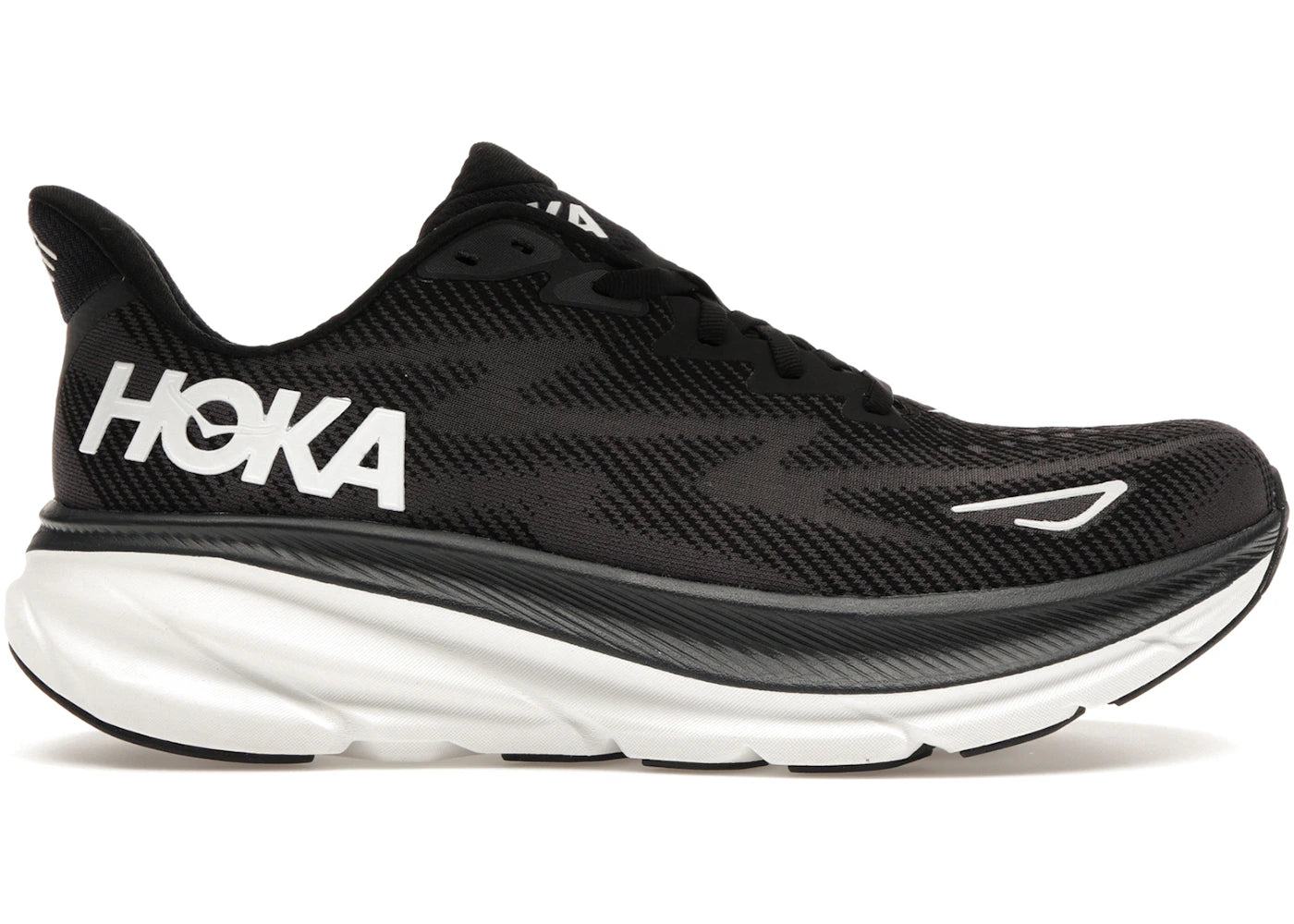 Hoka One One Clifton 9 - Noir et blanc