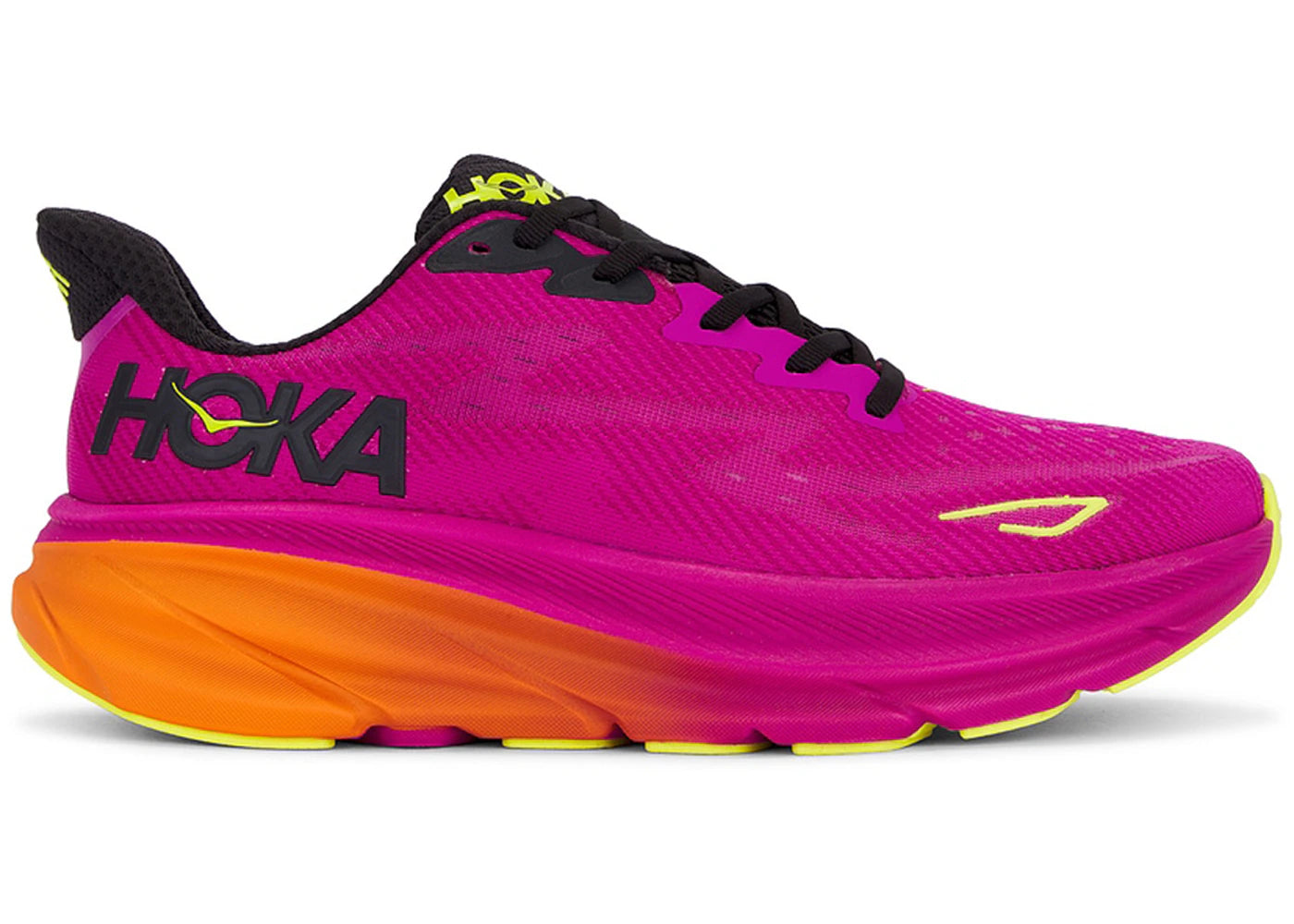 Hoka One One Clifton 9-Fuchsia Black
