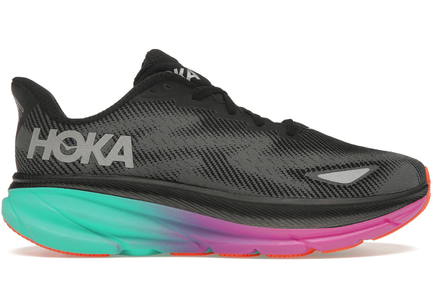 Hoka One One Clifton 9 Gore-Tex-Black Electric Aqua