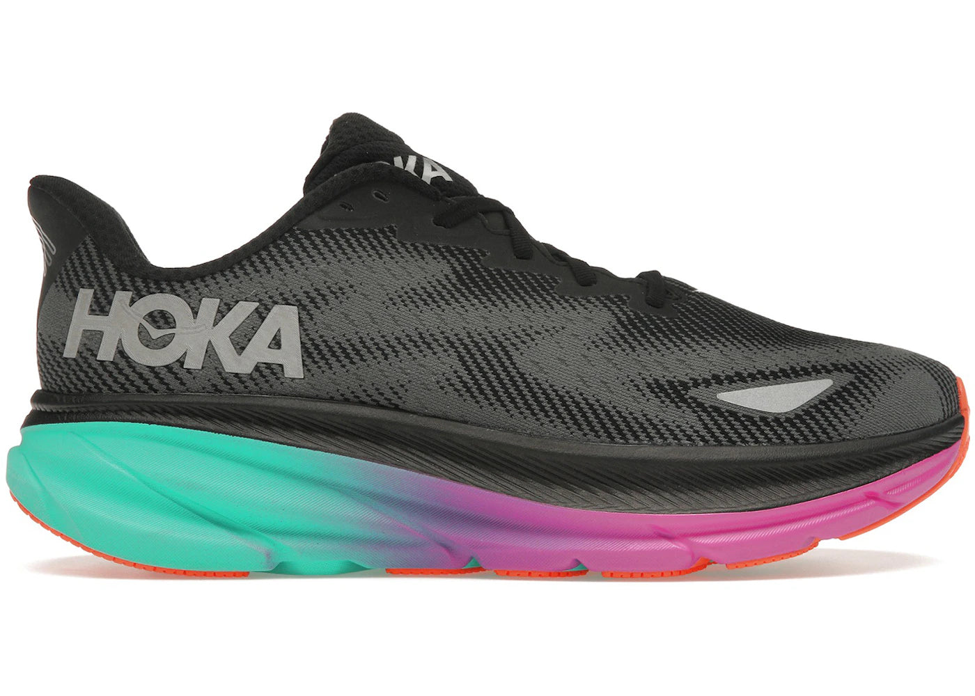 Hoka One One Clifton 9 Gore-Tex-Black Electric Aqua (Women's)