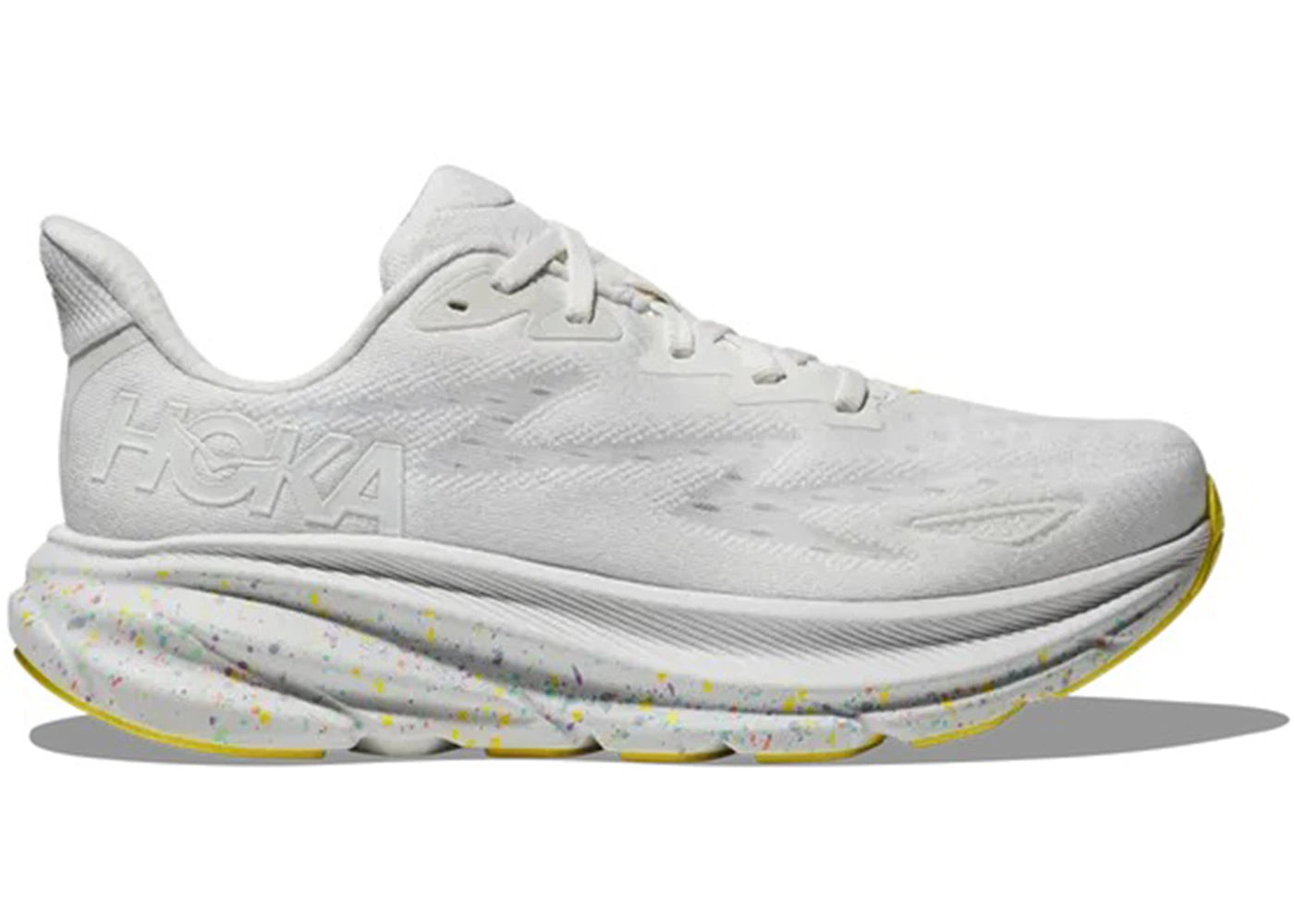 Hoka One One Clifton 9-White Lemonade