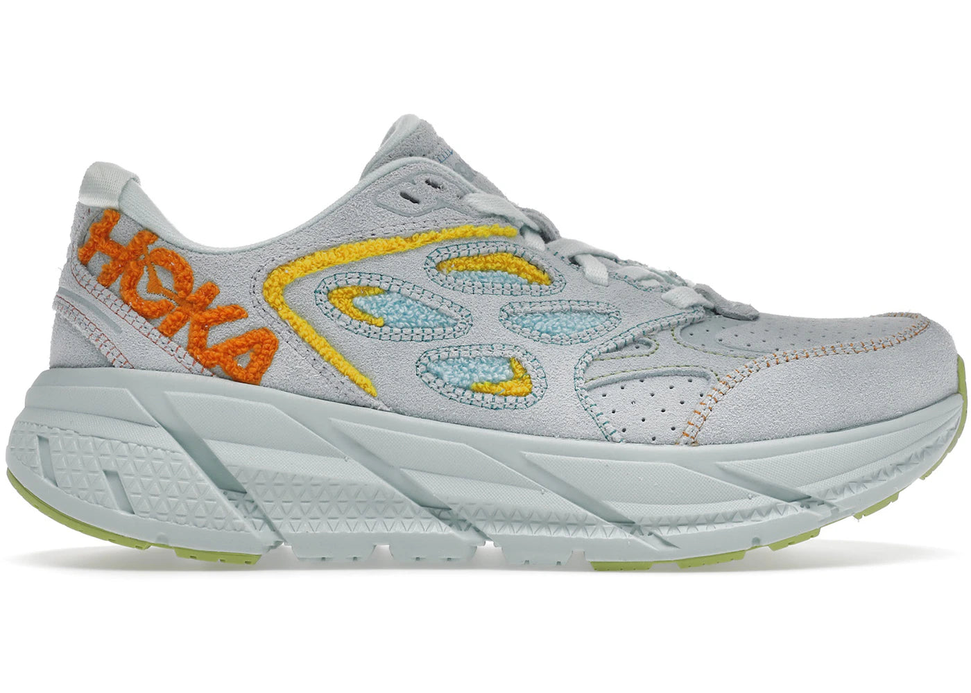 Hoka One One Clifton L-Embroderie Verre Bleu (Tous genres)