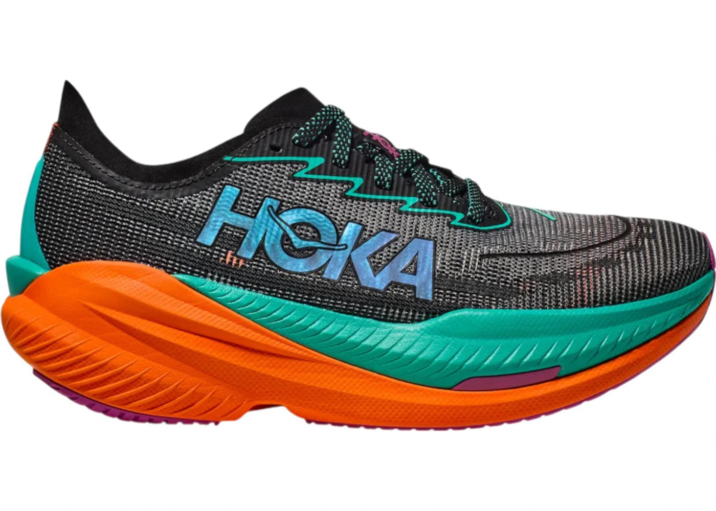 Hoka One One Mach X 2-Black Electric Aqua