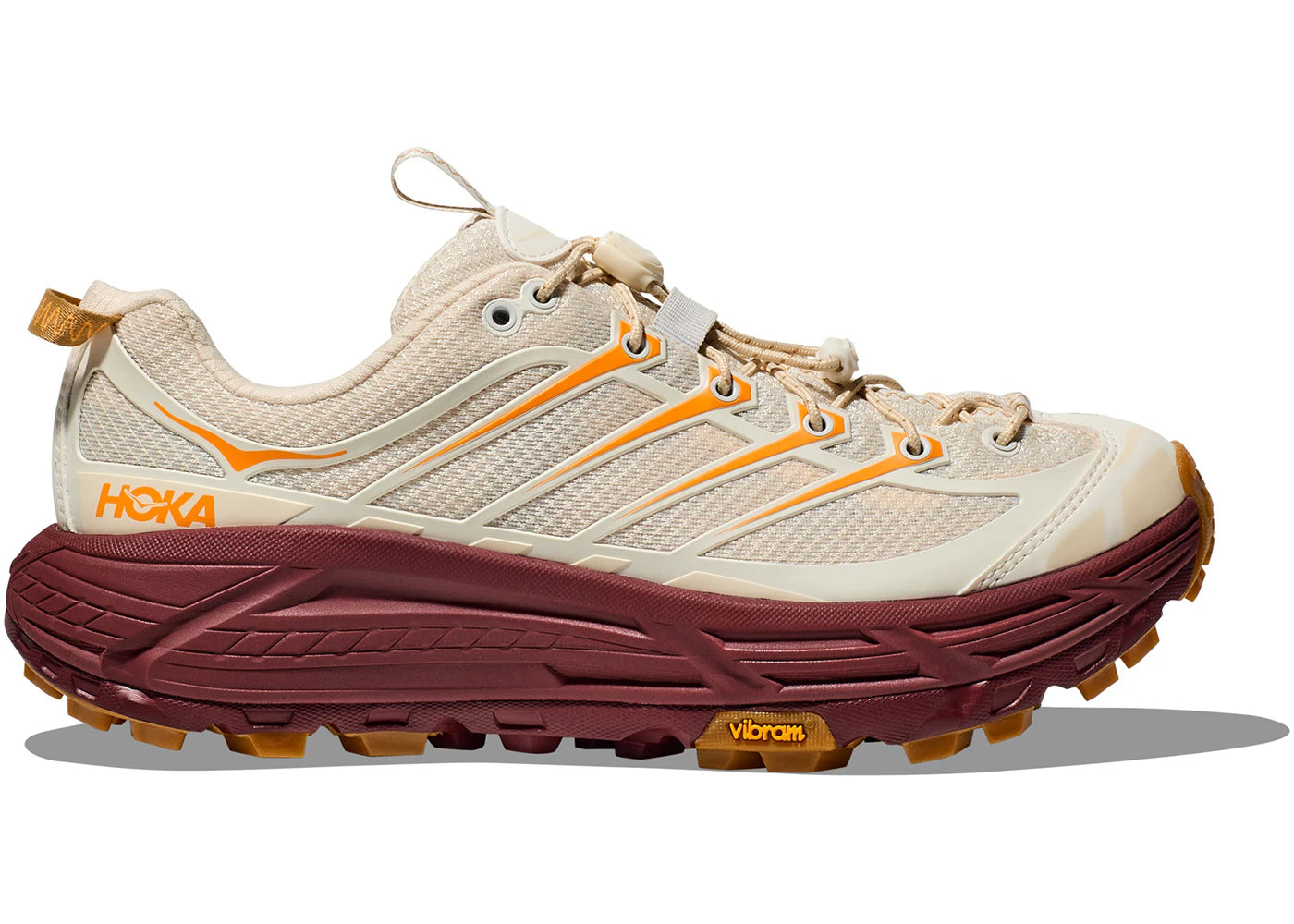 Hoka One One Mafate Three2-Vanilla Varsity Burgundy
