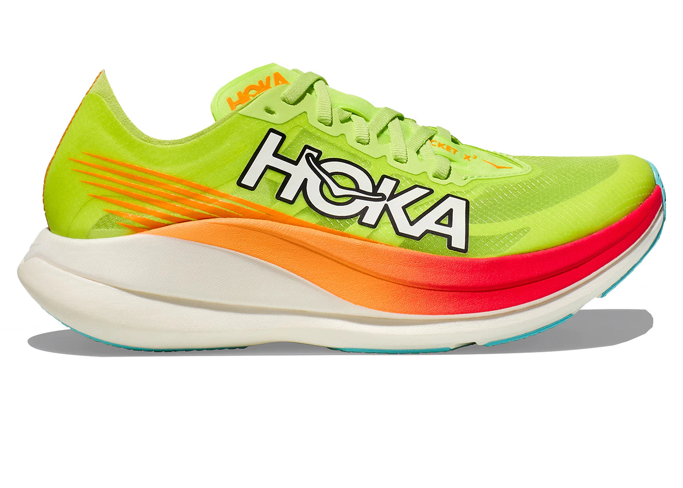 Hoka One One Rocket X 2-Lettuce Solar Flare