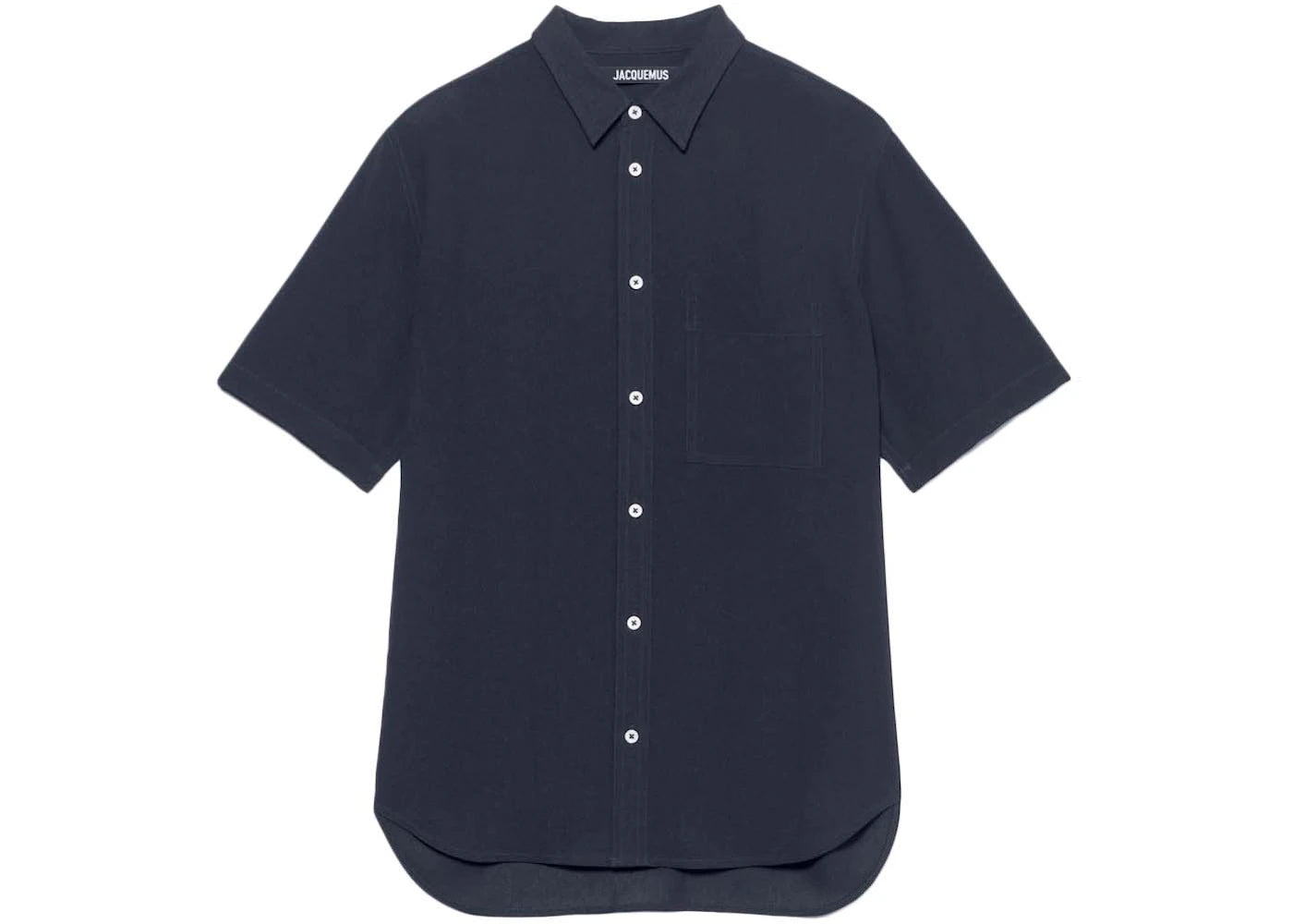 Jacquemus La Chemise Melo Short Sleeve Shirt-Navy