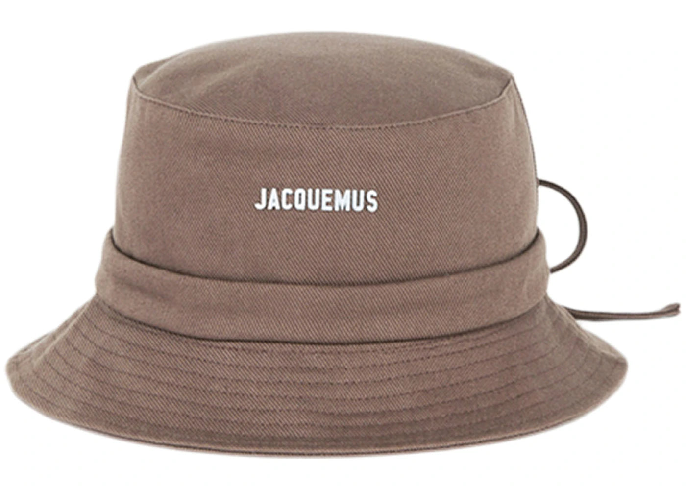 Jacquemus Le Bob Gadjo Bow Knotted Bucket Hat-Brown