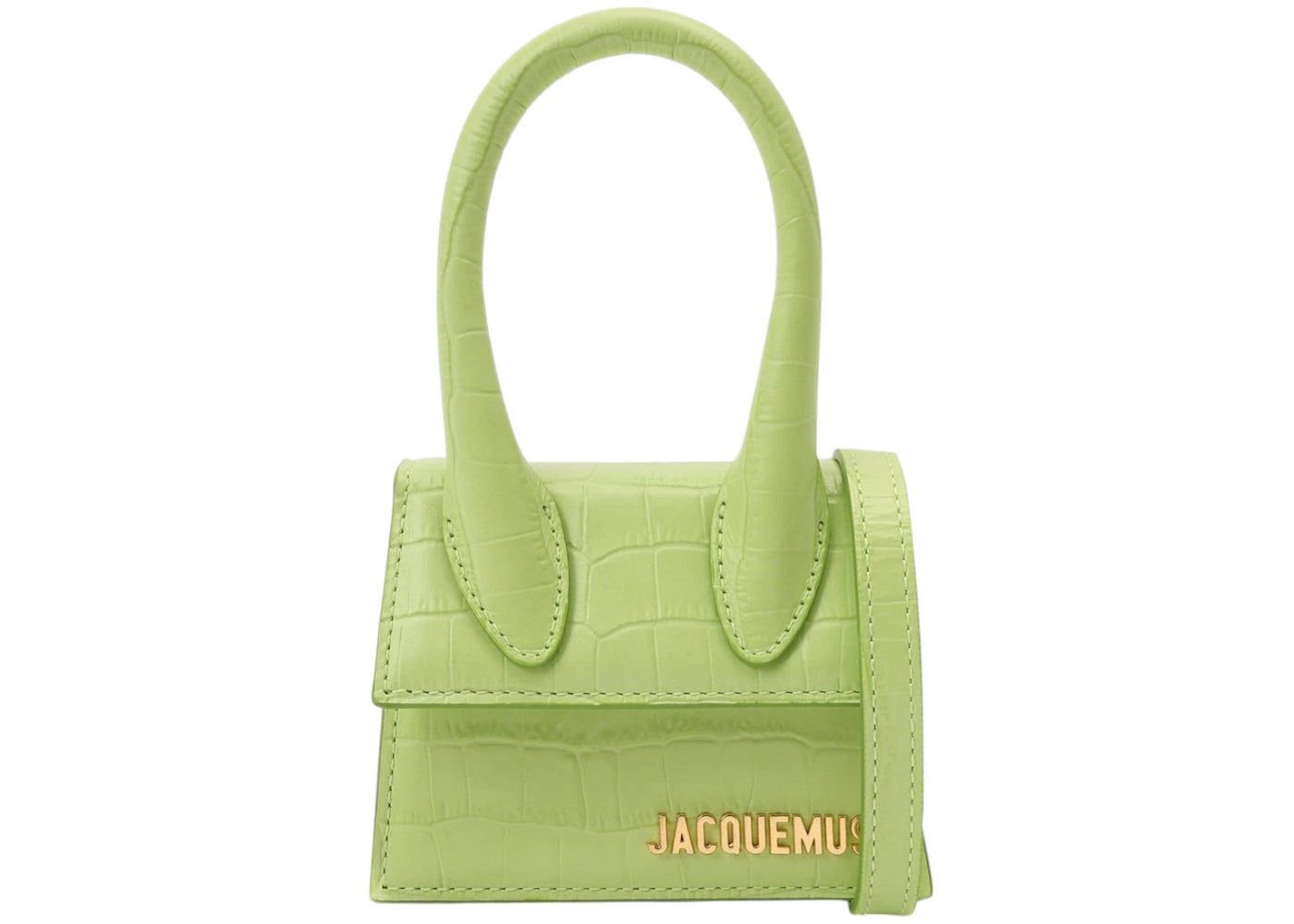 Jacquemus Le Chiquito-Croc Embossed Light Green