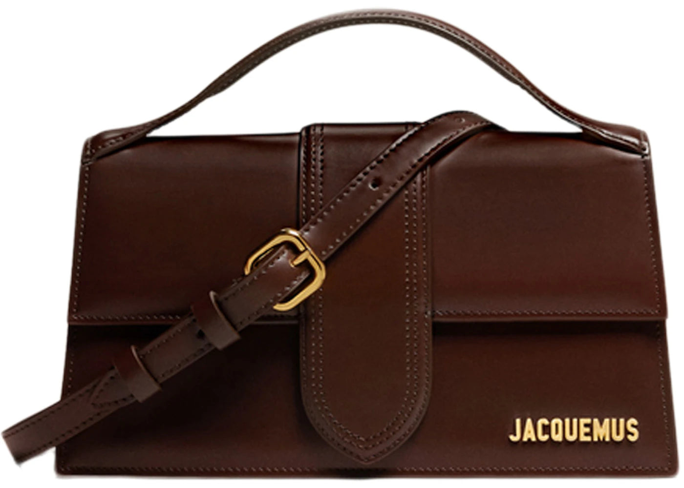 Jacquemus Le Grand Bambino Crossbody Flap Bag-Dark Brown
