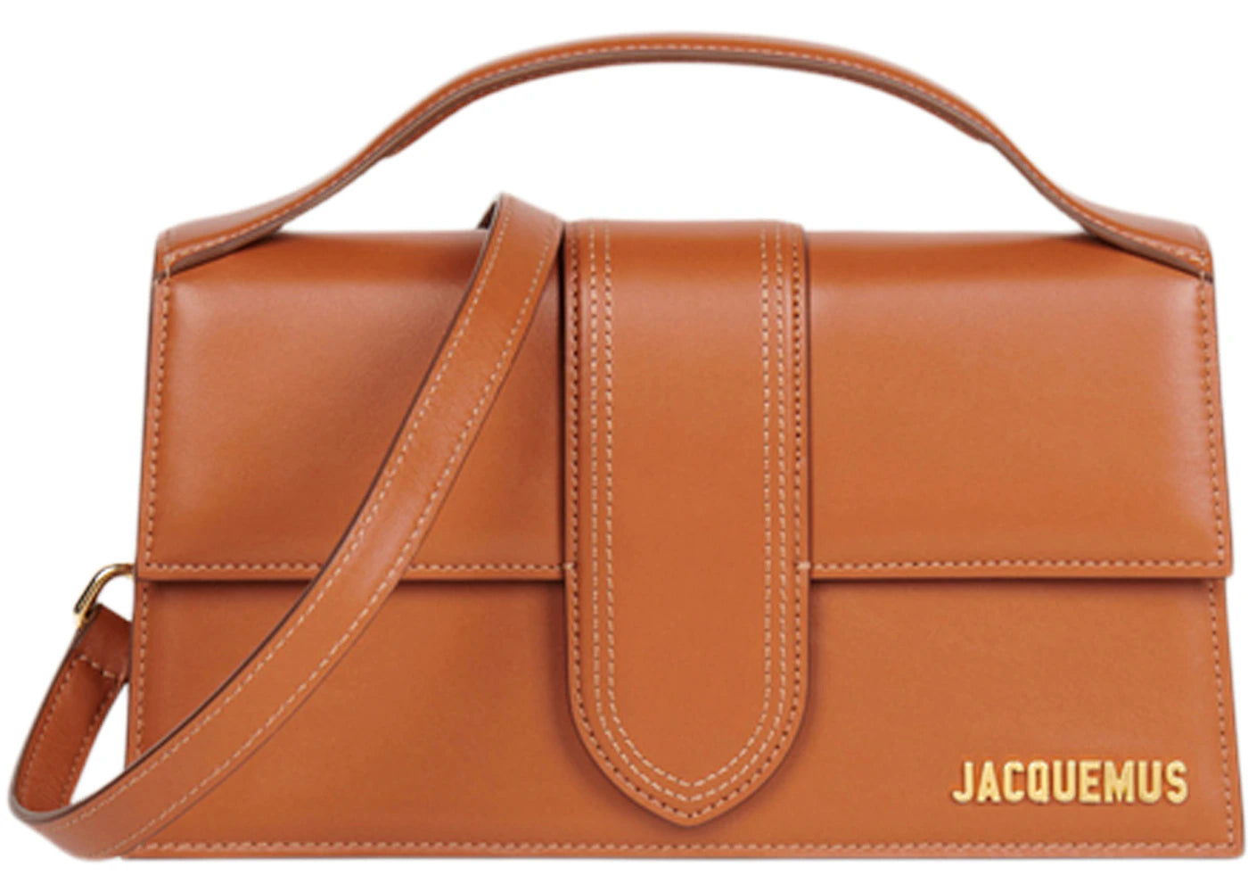 Jacquemus Le Grand Bambino Crossbody Flap Bag Light Brown - main view