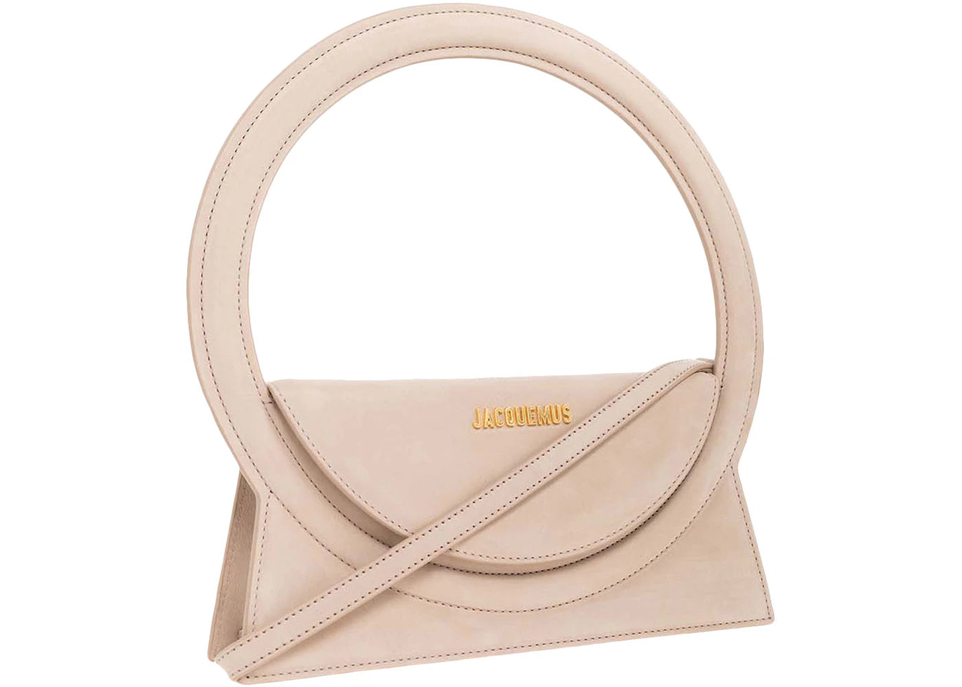 Jacquemus Le Sac Rond Circle Purse-Dark Beige