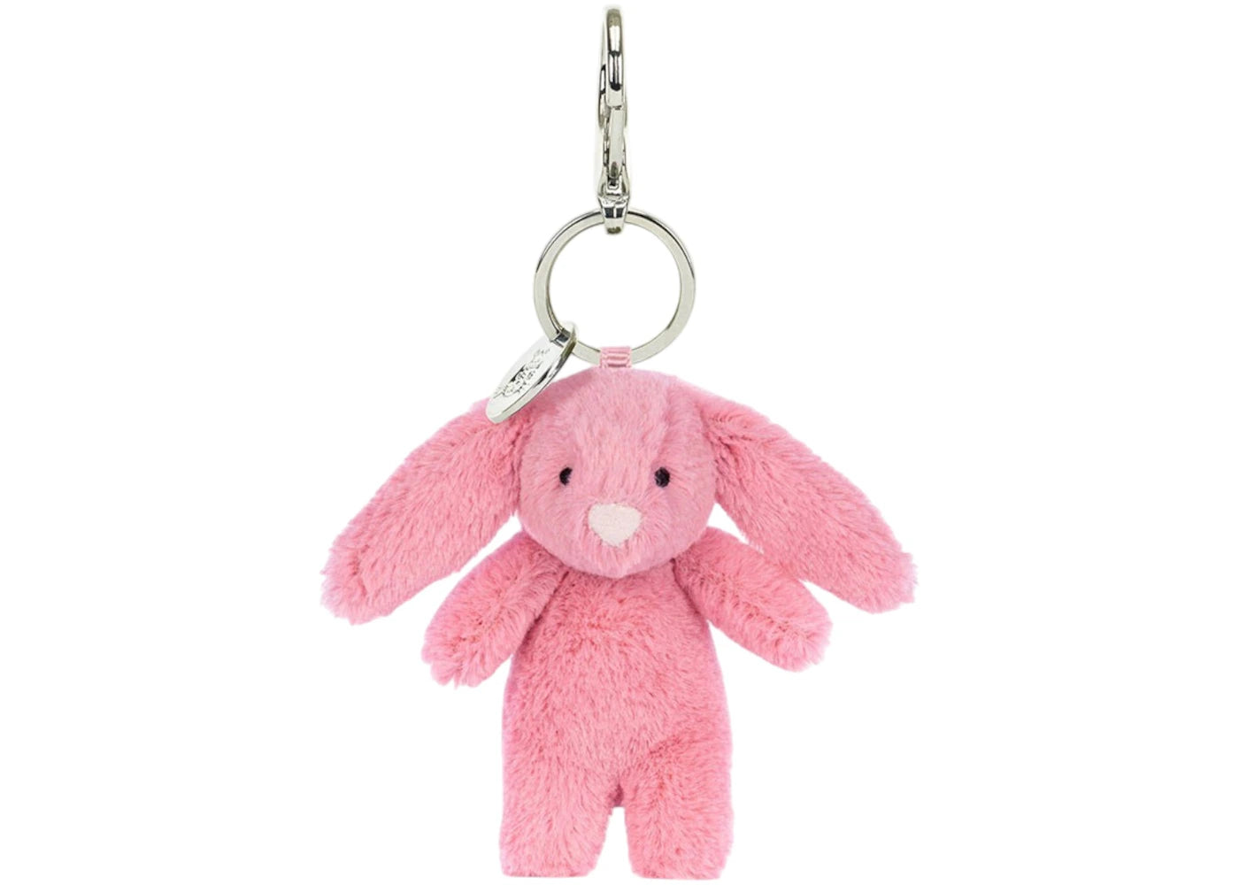 Porte-clés en peluche Jellycat Lapin rose timide