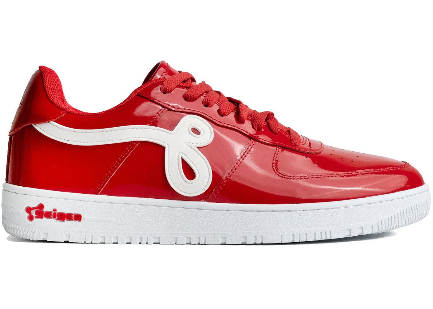 John Geiger GF-01 Red White Patent - main view