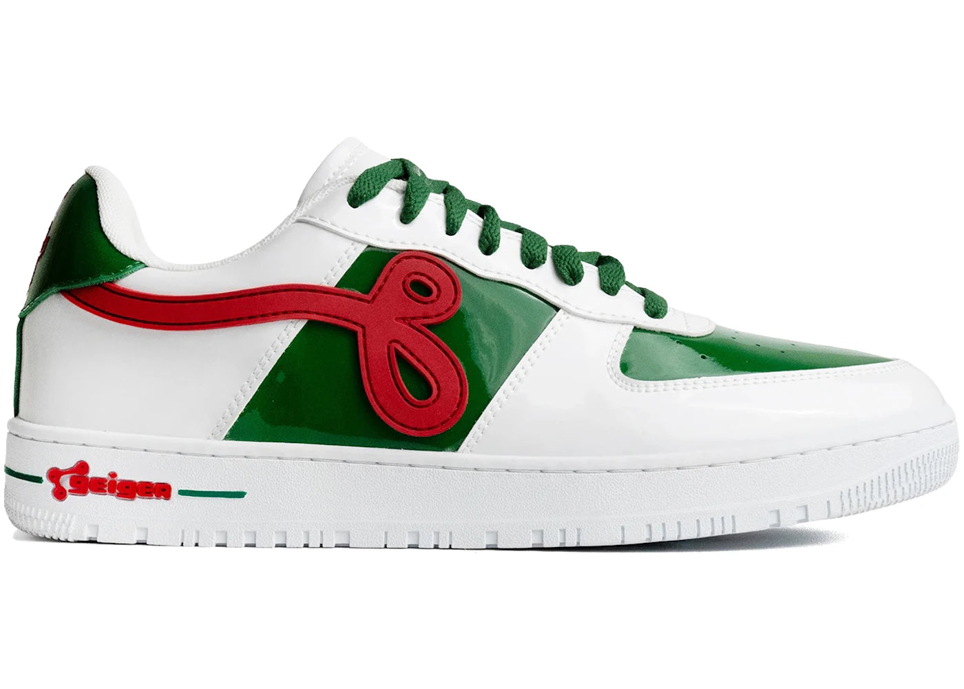 John Geiger GF-01 White/Red/Green Patent - main view