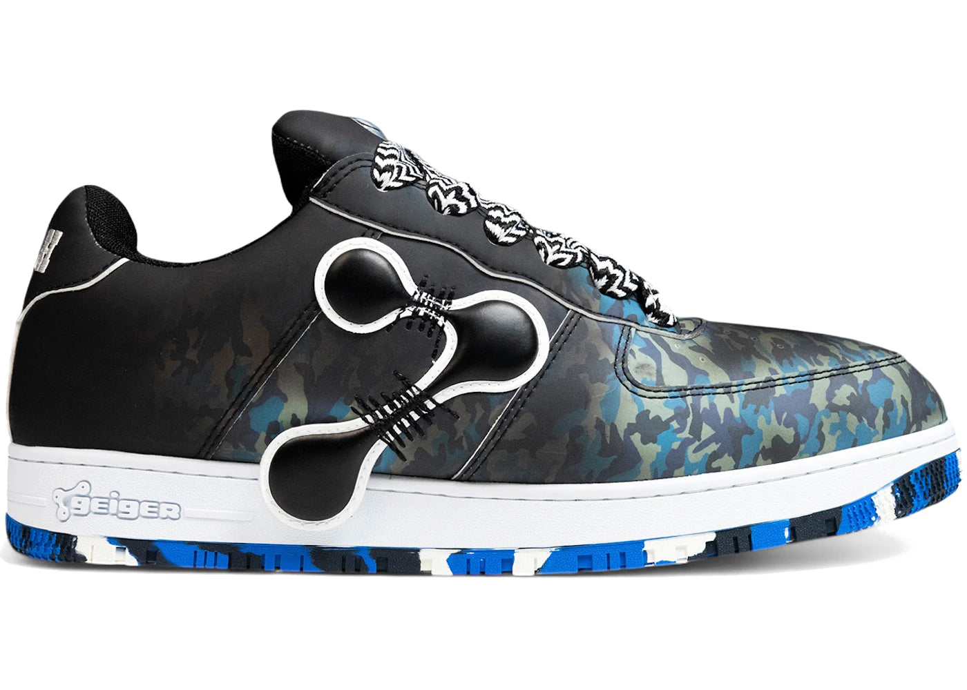 John Geiger Sk8-01 Black Heat Activated Camo Multi Camo Outsole