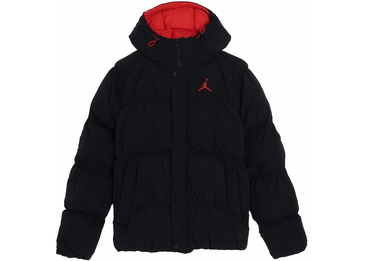 Jordan Essential Puffer Jacket-Black/Red