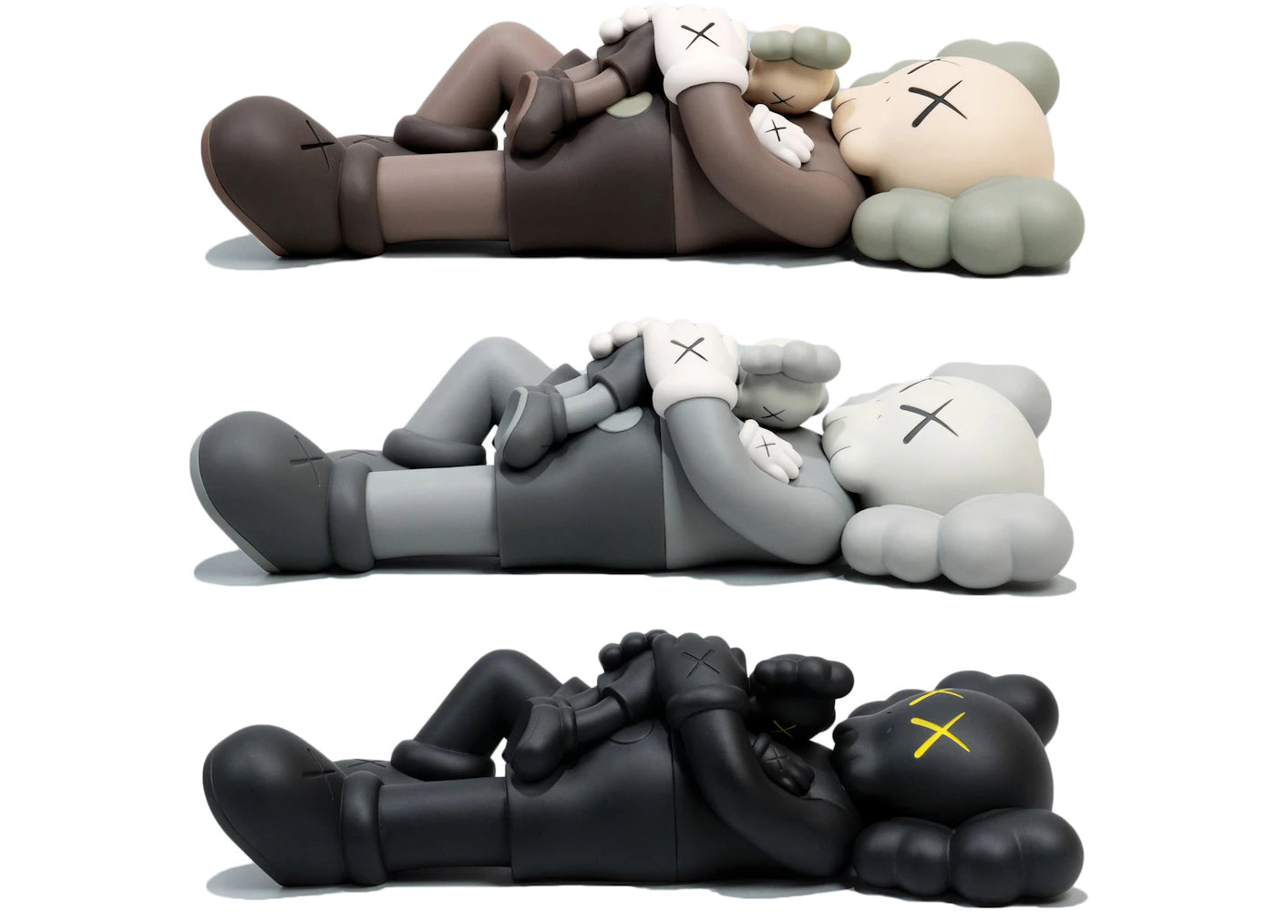 KAWS Holiday Singapore Figure Set-Brown/Grey/Black
