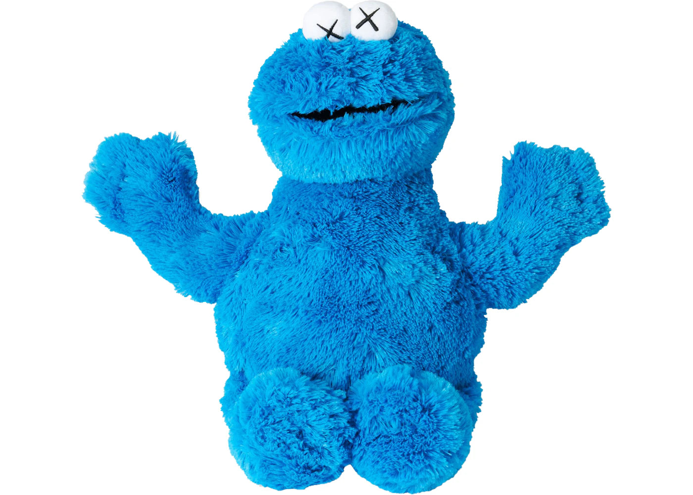 KAWS Sesame Street Uniqlo Cookie Monster Plush Toy-Blue