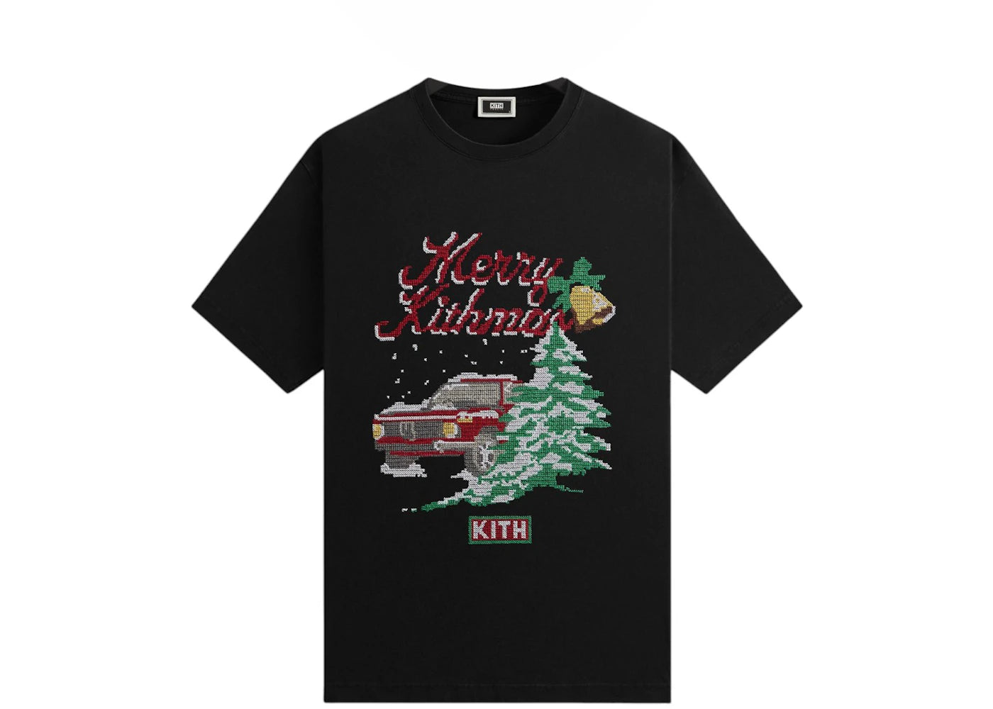 Kith Kithmas Needlepoint Tee-Black
